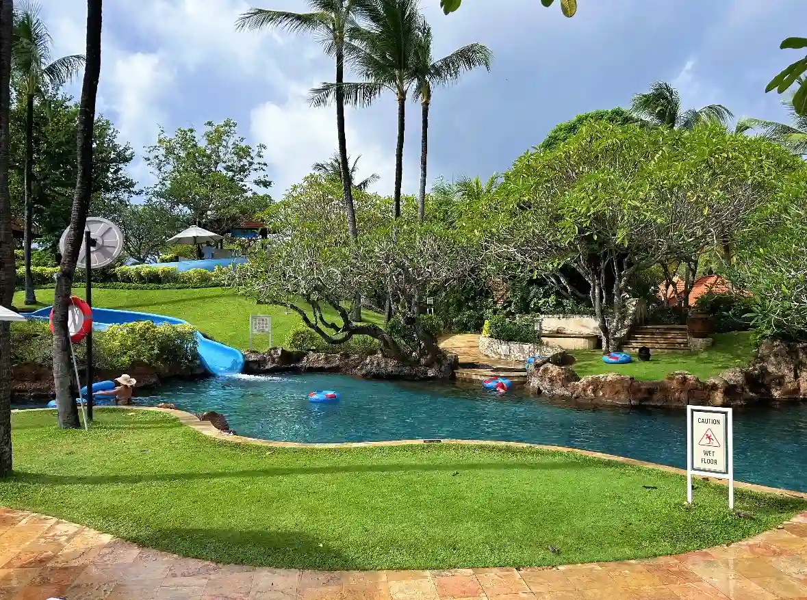 Waterslide at Grand Hyatt Bali Garden River Pool